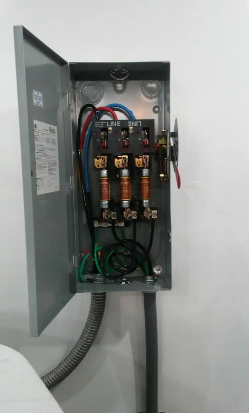 Three-phase disconnect switch installed for Electrical Wiring & Rewiring in Brown Deer